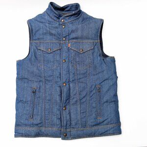Supreme x Levi's Collaboration "Orange Tab" Denim/ down"Puffer" Vest